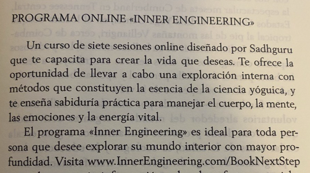 Libro Ingeniería interior - Sadhguru